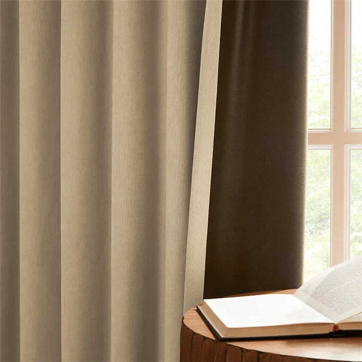 Cream White Velvet Chenille Curtains factory
