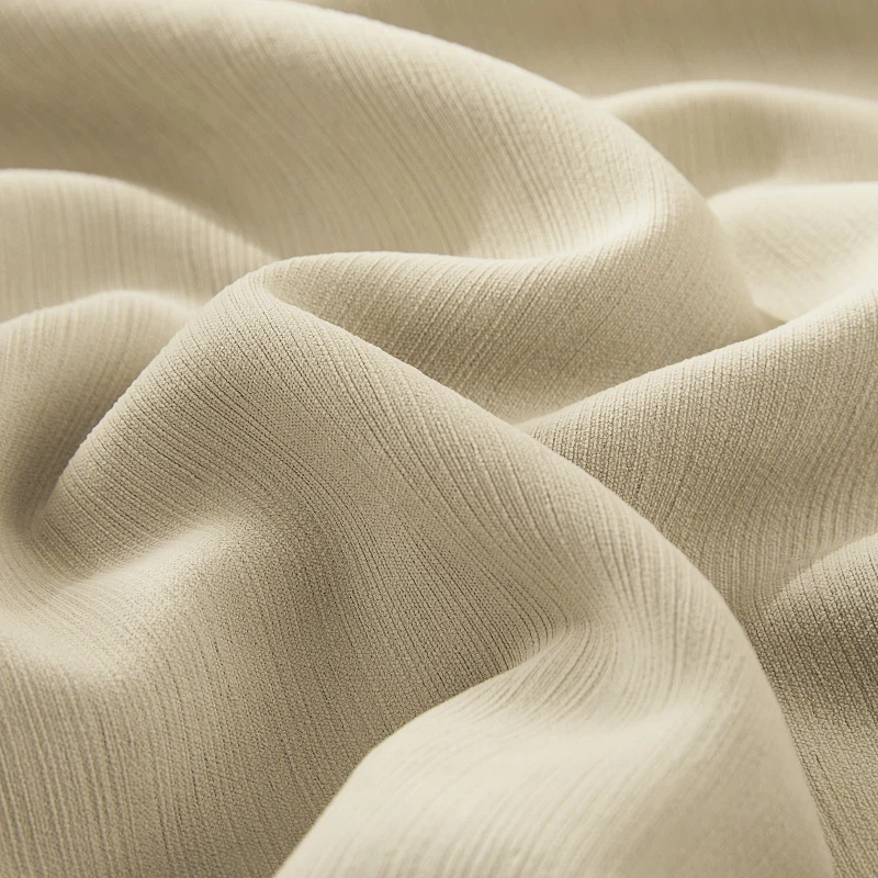 Cream White Velvet Chenille Blackout Curtain Fabrics